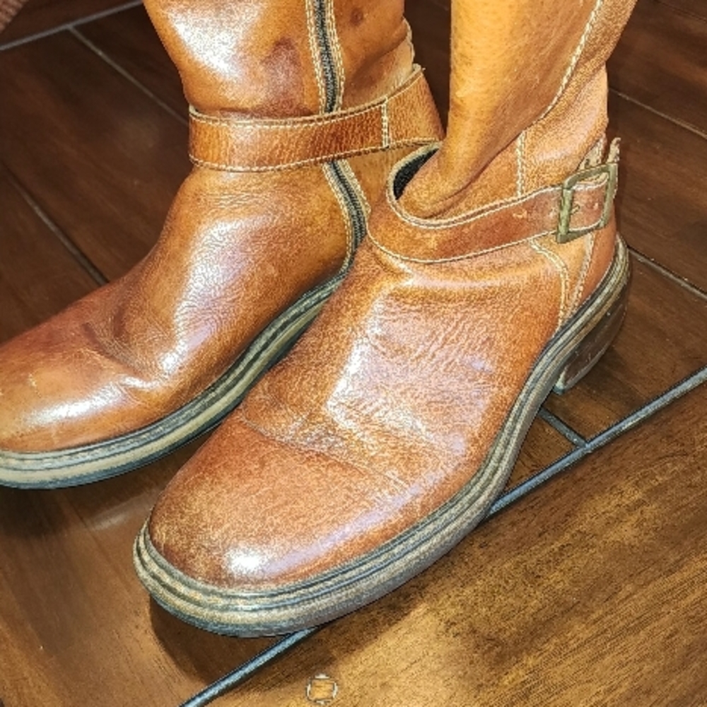 Used leather D&G Men's Brown Leather Boots size 10 5